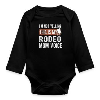 Best Rodeo Mama Rodeo Rider Mother Gift - Organic Longsleeve Baby Bodysuit - black - Front
