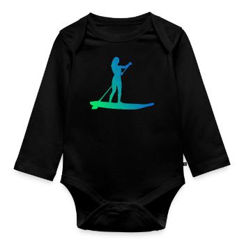 Sup Standup Paddleboard Standup Paddling Standup P - Baby Bio-Langarm-Body - Schwarz - Vorne
