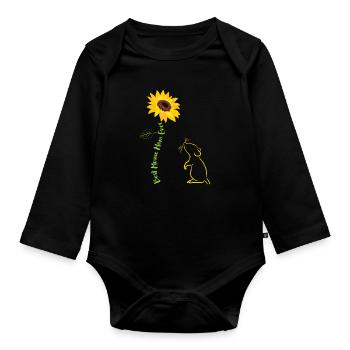 Best Mouse Mom Ever - Organic Longsleeve Baby Bodysuit - black - Front