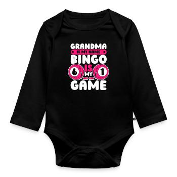 Bingo Gambling Lottery Bingo Joueurs - Body Bébé bio manches longues - noir - Devant