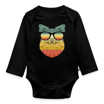 Cool Chihuahua Besitzer Pet Pup Lover Tier Hunde - Baby Bio-Langarm-Body - Schwarz - Vorne