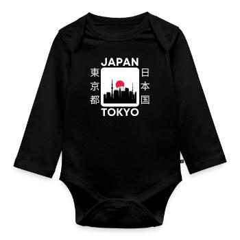 Japan Tokyo - Baby Bio-Langarm-Body - Schwarz - Vorne