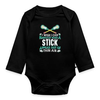 Lacrosse - Body Bébé bio manches longues - noir - Devant