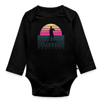 Stand up Paddling Board Damen Standup Paddling - Baby Bio-Langarm-Body - Schwarz - Vorne