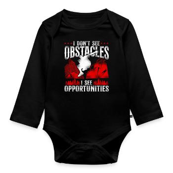 Parkour Free Running Traceur - Organic Longsleeve Baby Bodysuit - black - Front