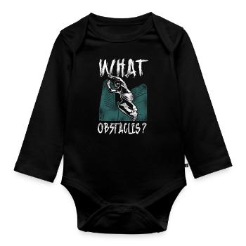 Parkour Free Running Traceur - Organic Longsleeve Baby Bodysuit - black - Front