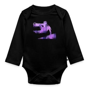 Parkour Free Running Traceur - Organic Longsleeve Baby Bodysuit - black - Front