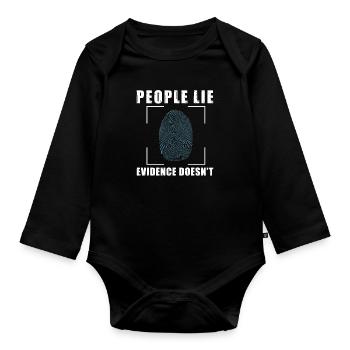 People Lie Forensic Evidence For A Crime Scene - Organic Longsleeve Baby Bodysuit - black - Front