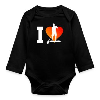 Sup Stand up Paddling Board Standup Paddling - Organic Longsleeve Baby Bodysuit - black - Front