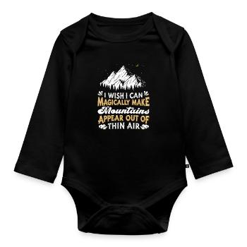 Escalade Alpinisme Grimpeurs - Body Bébé bio manches longues - noir - Devant