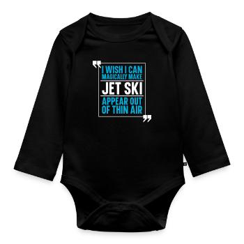 Jetski Jet Ski Motoneige - Body Bébé bio manches longues - noir - Devant