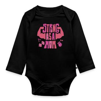 Stark wie eine Mutter Stark wie eine Mutter Gesche - Baby Bio-Langarm-Body - Schwarz - Vorne