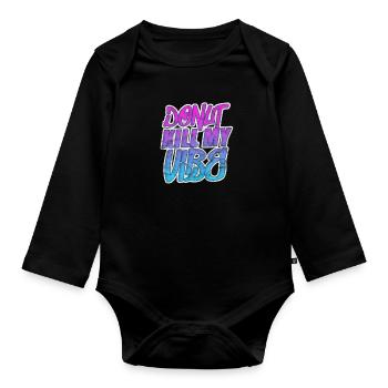 Donut - Baby Bio-Langarm-Body - Schwarz - Vorne
