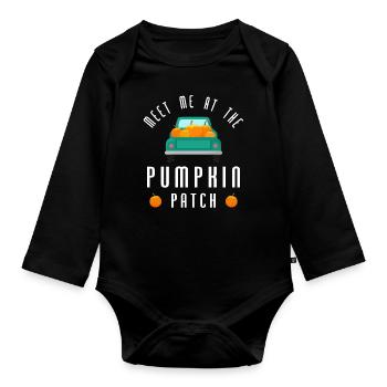 Retrouvez-moi au Pumpkin Patch - Body Bébé bio manches longues - noir - Devant
