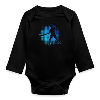Pelota vasca Men Jai Alai Pelota Basque Pelota - Organic Longsleeve Baby Bodysuit - black - Front
