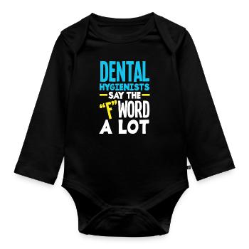Dentiste Assistant dentaire Assistant dentaire Cadeau - Body Bébé bio manches longues - noir - Devant