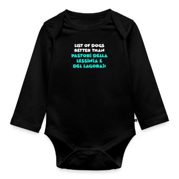 Pastori Della Lessinia E Del Lagorai - Organic Longsleeve Baby Bodysuit - black - Front