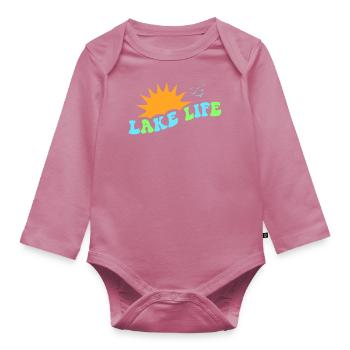 LEBEN SEE LEBE SEEN WASSER FLUSSE SONNE WILDWASSER - Baby Bio-Langarm-Body - Mauve - Vorne