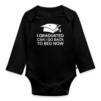 School Student Student Teacher - Organic Longsleeve Baby Bodysuit - black - Front