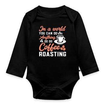 In A World You Can Do Anything - Baby Bio-Langarm-Body - Schwarz - Vorne