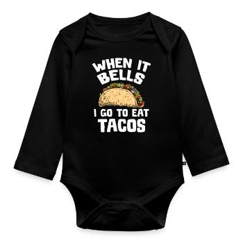 Taco Mardi Torero Salsa Latino Nacho Mexicain - Body Bébé bio manches longues - noir - Devant