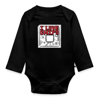 Programmierer Coder Software Entwickler - Baby Bio-Langarm-Body - Schwarz - Vorne
