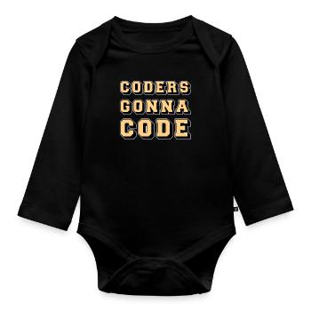 Programmierer Coder Software Entwickler - Baby Bio-Langarm-Body - Schwarz - Vorne