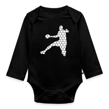 Jeux de Handball Femmes Handball Handball Hommes - Body Bébé bio manches longues - noir - Devant
