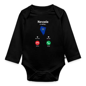 Nevada - Baby Bio-Langarm-Body - Schwarz - Vorne