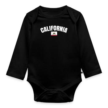 Kalifornien - Baby Bio-Langarm-Body - Schwarz - Vorne