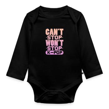 K-Pop - Baby Bio-Langarm-Body - Schwarz - Vorne