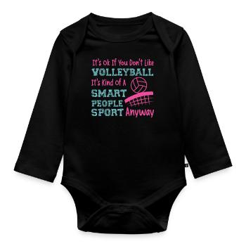 Équipe de volley-ball C’est ok si - Body Bébé bio manches longues - noir - Devant
