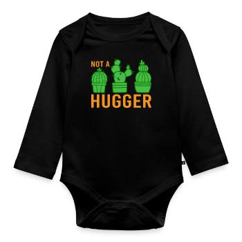 Cactus Not A Hugger - Western Sugaro Flowers - Body Bébé bio manches longues - noir - Devant