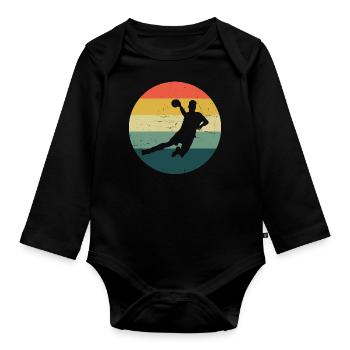 Jeux de Handball Femmes Handball Handball Hommes - Body Bébé bio manches longues - noir - Devant