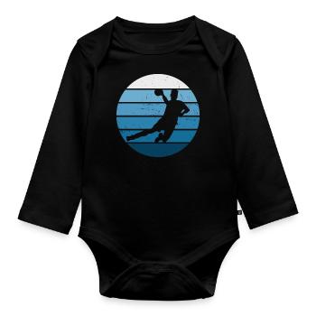 Handball Handball Hommes Handball Handball - Body Bébé bio manches longues - noir - Devant