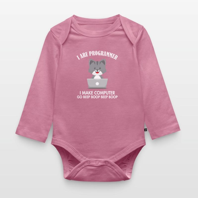 I Are Programmer Cat Engineer Full Stack Software Organic Longsleeve Baby Bodysuit
