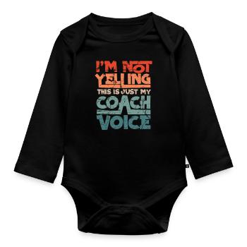 Coach Trainer - Organic Longsleeve Baby Bodysuit - black - Front