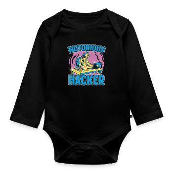 Programmer Coder Software Developer - Organic Longsleeve Baby Bodysuit - black - Front