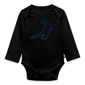 Jeux de Handball Femmes Handball Handball HandballEuse Handball - Body Bébé bio manches longues - noir - Devant