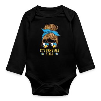 Volleyball Player Team Girl - Baby Bio-Langarm-Body - Schwarz - Vorne