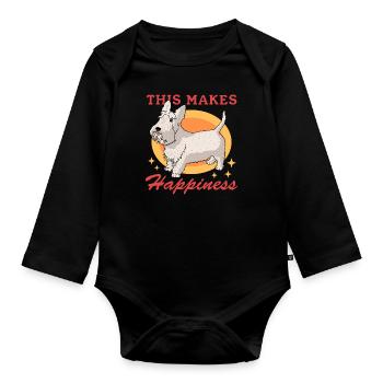 Scottish Terrier Dog Dog Propriétaire Cadeau - Body Bébé bio manches longues - noir - Devant
