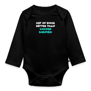 Cocker Shelties - Organic Longsleeve Baby Bodysuit - black - Front