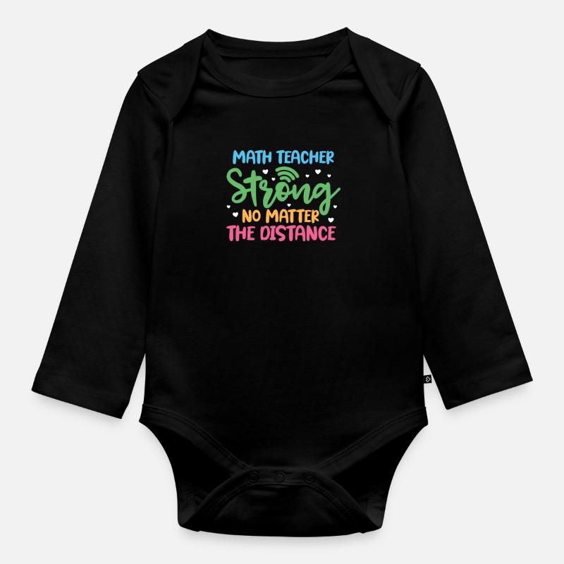 Mathématiques Math Mathématicien Math Professeur Cadeau - Body Bébé bio manches longues - noir