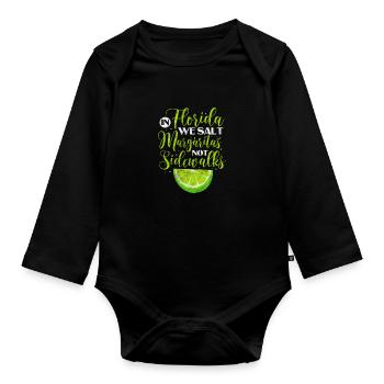 Floride Usa Miami America Cadeau de voyage de vacances - Body Bébé bio manches longues - noir - Devant