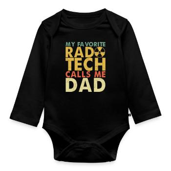 Radiology Xray Rad Tech Pharmacy Tech Phlebotomist - Organic Longsleeve Baby Bodysuit - black - Front