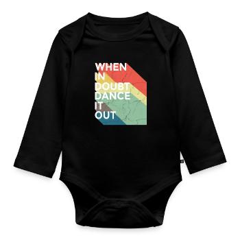 Ballet Ballerine Pole Dancer Line Dance Tap Dance - Body Bébé bio manches longues - noir - Devant
