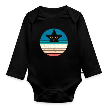 Seestern - Baby Bio-Langarm-Body - Schwarz - Vorne