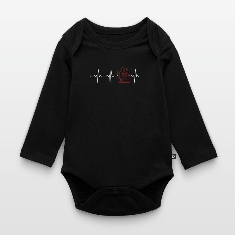 Programmer Heartbeat Engineer Full Stack Software Organic Longsleeve Baby Bodysuit