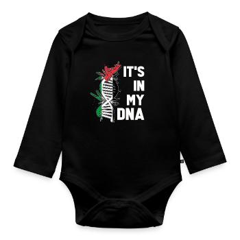 Palästina Palestine Filistin Palästinensisch - Baby Bio-Langarm-Body - Schwarz - Vorne