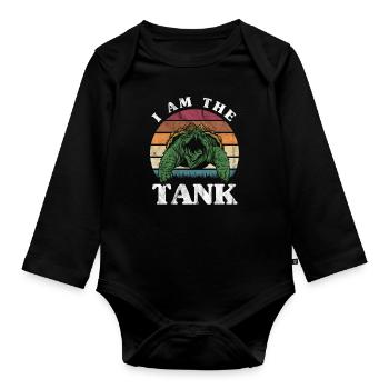 Turtle Gift Enfants Reptiles Plage de mer - Body Bébé bio manches longues - noir - Devant